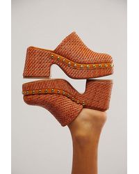 Free People - Rori Woven Platform Clogs - Lyst