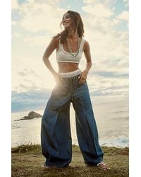 Free People - Castaway Slouchy Pull-on Jeans - Lyst