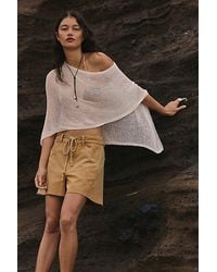 Free People - Camped Out Cotton-Canvas Shorts - Lyst
