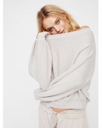 Free People Found My Friend Sweatshirt - Metallic