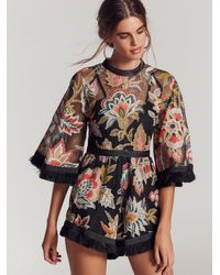 Free People Georgie Boy Romper - Black