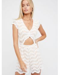 Free People Mariposa Playsuit - White