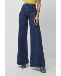 French Connection Riah Recycled Flared Jeans - Blue