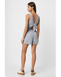 chambray bubble romper