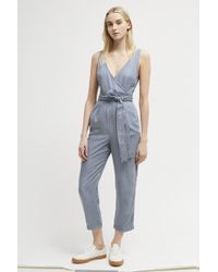 French Connection Julienne Stripe Jumpsuit - Blue