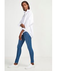 French Connection Womens Alma Stretch Pant Blue 2 74BD8 