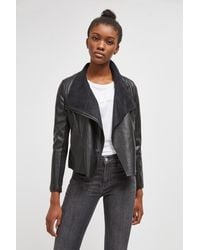 french connection leather moto jacket