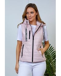 Friday's Edit Short Pink Gilet With Zip Pockets