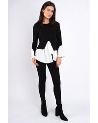 Friday's Edit Mona Shirt And Jumper All In One - Black