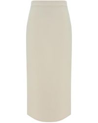 Valentino - Solid Midi Skirt - Lyst
