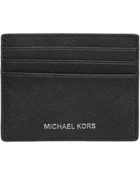 Michael Kors - Mk Harrison Crossgrain Leather Tall Card Case - Lyst
