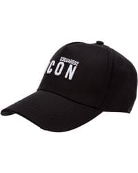 black and white dsquared cap