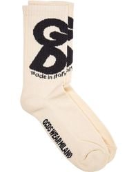 Gcds Socks Andy Logo - Natural