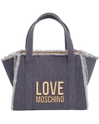 Love Moschino - Borsa a mano metal logo - Lyst