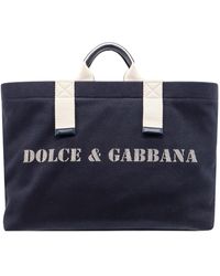 Dolce & Gabbana - Borsa in canvas con logo - Lyst