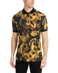 Versace - Watercolour Couture Polo Shirt - Lyst
