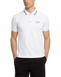 EA7 - Core Identity Cotton Polo Shirt - Lyst