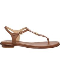 Michael Kors - Mallory Leather Thong Sandals - Lyst