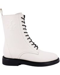 Tory Burch - Double T Lace-up Boots - Lyst