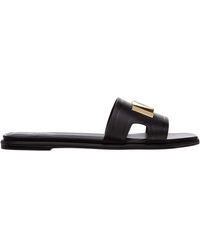 Michael kors black flat sandals Clearance