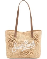 Mc2 Saint Barth - Raffia City Flowers Tote Bag - Lyst