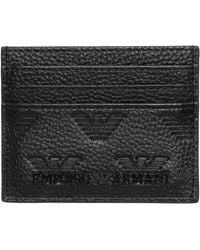 Emporio Armani - Leather Credit Card Holder - Lyst