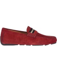 Bally Mocassini uomo in camoscio wabler - Rosso