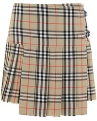 Burberry - Mini Skirt - Lyst
