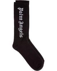 Palm Angels Socks Gothic Logo - Black