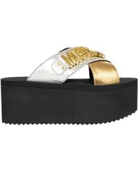 Moschino - Lettering Logo Wedges - Lyst