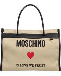 Moschino - Shopping bag in love we trust - Lyst