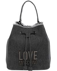 Love Moschino - Borsa secchiello metal logo - Lyst