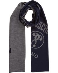 Moschino - Double Question Mark Wool Wool Scarf - Lyst
