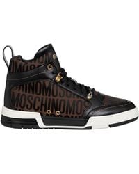 Moschino - Logo High-top Sneakers - Lyst