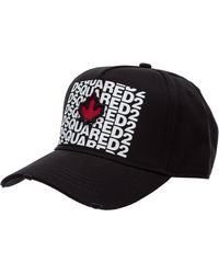 DSquared² Adjustable Men's Cotton Hat Baseball Cap - Black
