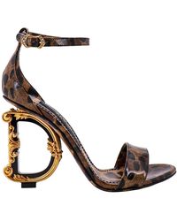 Dolce & Gabbana - Dg Barocco Heeled Sandals - Lyst