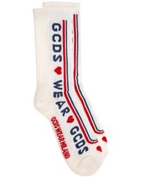 Gcds Cute Tape Socks - White