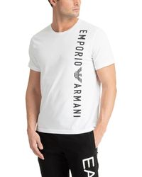 Emporio Armani - Logo-Print Cotton T-Shirt - Lyst