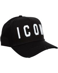 DSquared² Icon Cotton Baseball Cap - Black