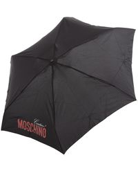 Moschino Manual Umbrella Supermini Glitter - Black