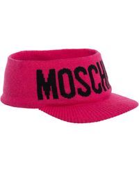 Womens Hats Moschino Hats Moschino Cashmere Fascia in Fuchsia - Save 31% Red 