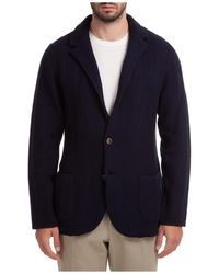 Lardini Wool Jacket Blazer - Blue