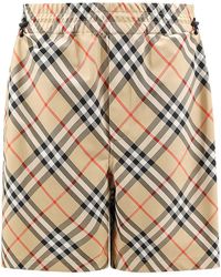 Burberry - Traditional Check Track Shorts - Lyst