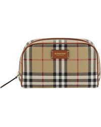 Burberry - Check Archivio Toiletry Bag - Lyst