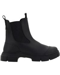 Ganni - Rubber City Ankle Boots - Lyst