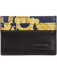 Versace Jeans Couture men Logo baroque credit card holder blu