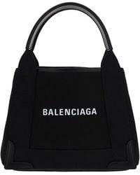 Balenciaga - Cabas Navy Xs Handbag - Lyst