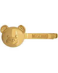 Moschino Teddy Bear Hair Clip - Metallic