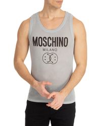 Moschino - X Smiley Cotton Sleeveless T-shirt - Lyst