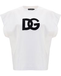 Dolce & Gabbana T-shirt Short Sleeve Crew Neck Round - White